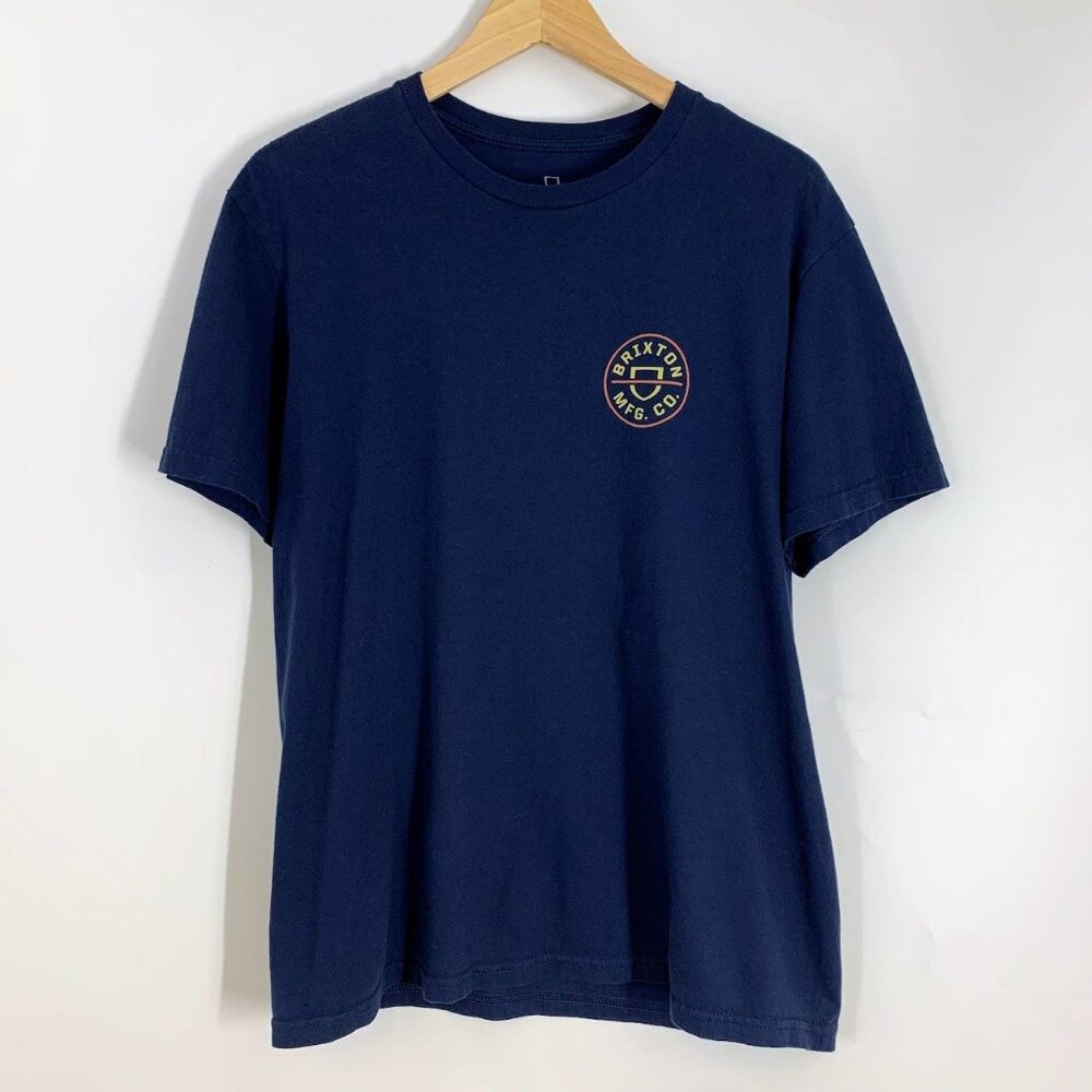 Brixton Men's Classic Logo Graphic Cotton Short Sleeve Crew Neck T Shirt Size M